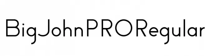 Big John PRO Regular  フリーフォントのダウンロード
