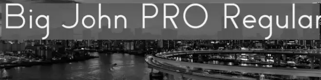 Big John PRO Regular Font examples