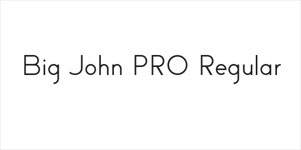 Big John PRO Regular Logo