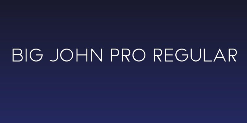Big John PRO Regular Social Header