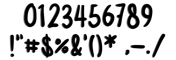 Big Mango Font OTHER CHARS