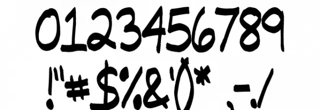 Big Marker Font OTHER CHARS