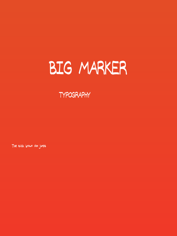 Big Marker Poster