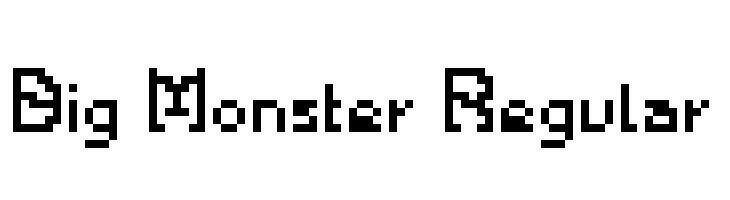 Big Monster Regular  नि: शुल्क फ़ॉन्ट्स डाउनलोड