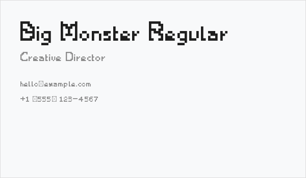Big Monster Regular Business Card