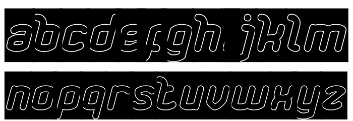 Big Mountain-Hollow-Inverse Font LOWERCASE