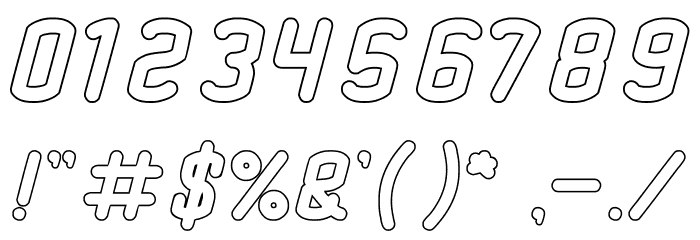 Big Mountain-Hollow Font OTHER CHARS