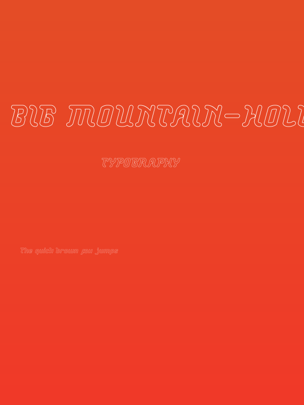 Big Mountain-Hollow Poster