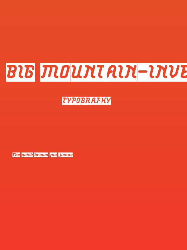 Big Mountain-Inverse Poster
