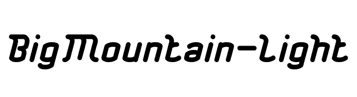 Big Mountain-Light  font caratteri gratis
