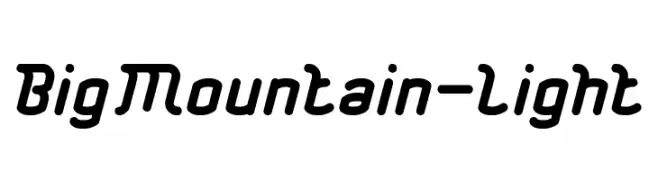 Big Mountain-Light  Free Fonts Download