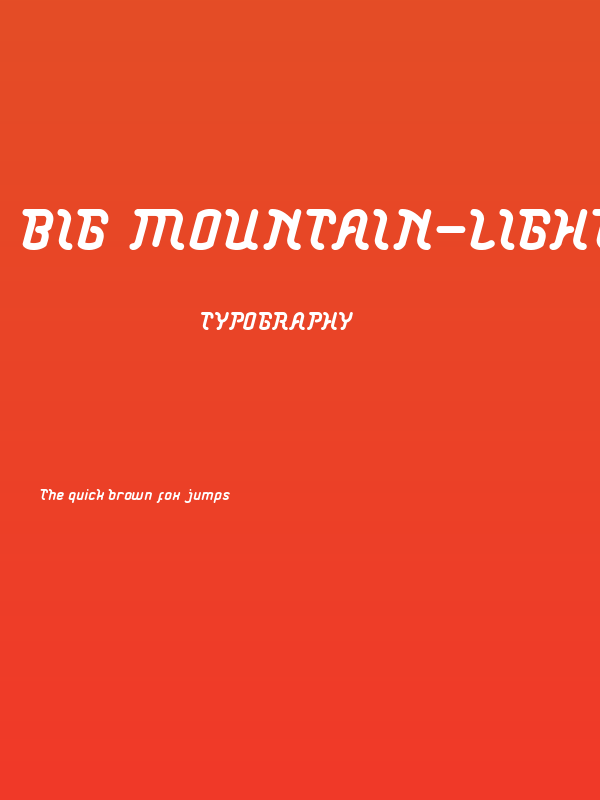 Big Mountain-Light Poster