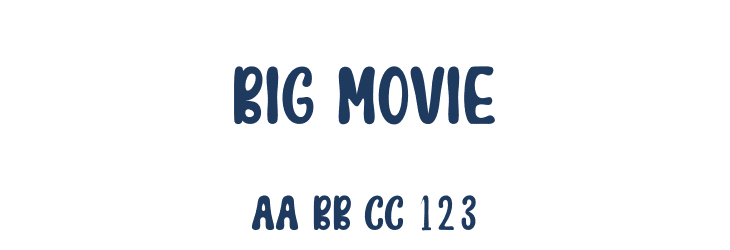 Big Movie Font Preview