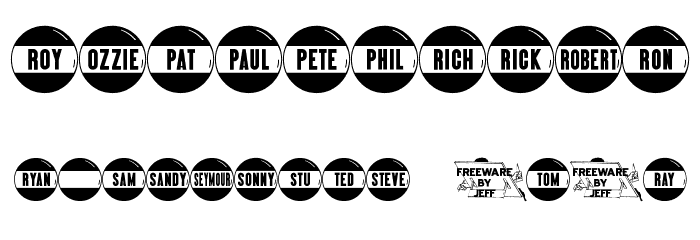 Big Name Buttons JL Font OTHER CHARS