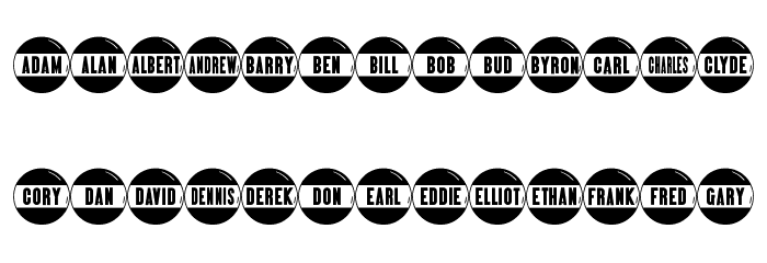 Big Name Buttons JL Font LOWERCASE