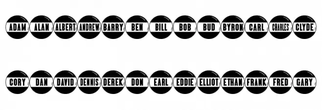 Big Name Buttons JL फ़ॉन्ट लोअरकेस