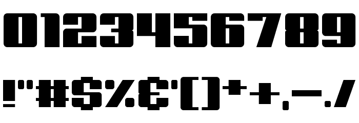 Big Old Boldy Font OTHER CHARS
