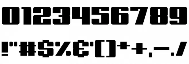 Big Old Boldy Font OTHER CHARS