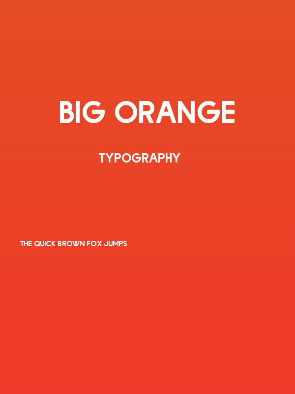 Big Orange Poster