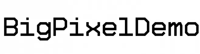 Big Pixel Demo  フリーフォントのダウンロード