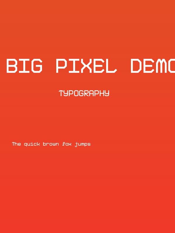 Big Pixel Demo Poster