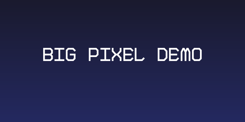 Big Pixel Demo Social Header