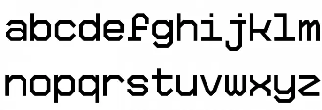 Big Pixel Demo 字体 小写