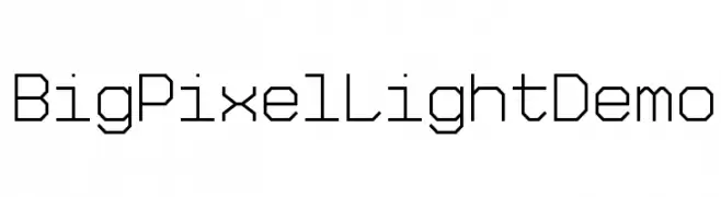 Big Pixel Light Demo  フリーフォントのダウンロード