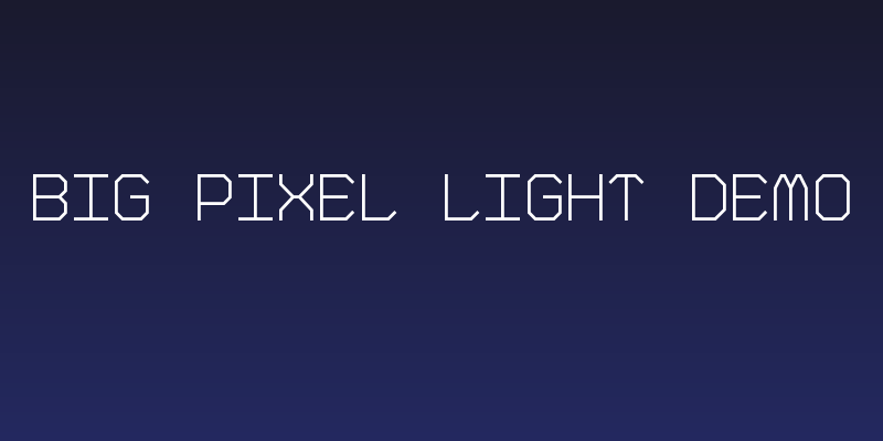 Big Pixel Light Demo Social Header