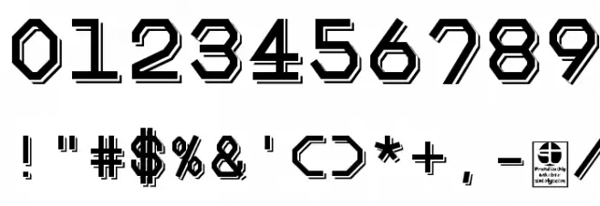 Big Pixel Shadowed Demo Font Alte caractere