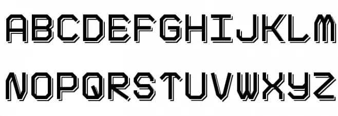 Big Pixel Shadowed Demo Caratteri MAIUSCOLE