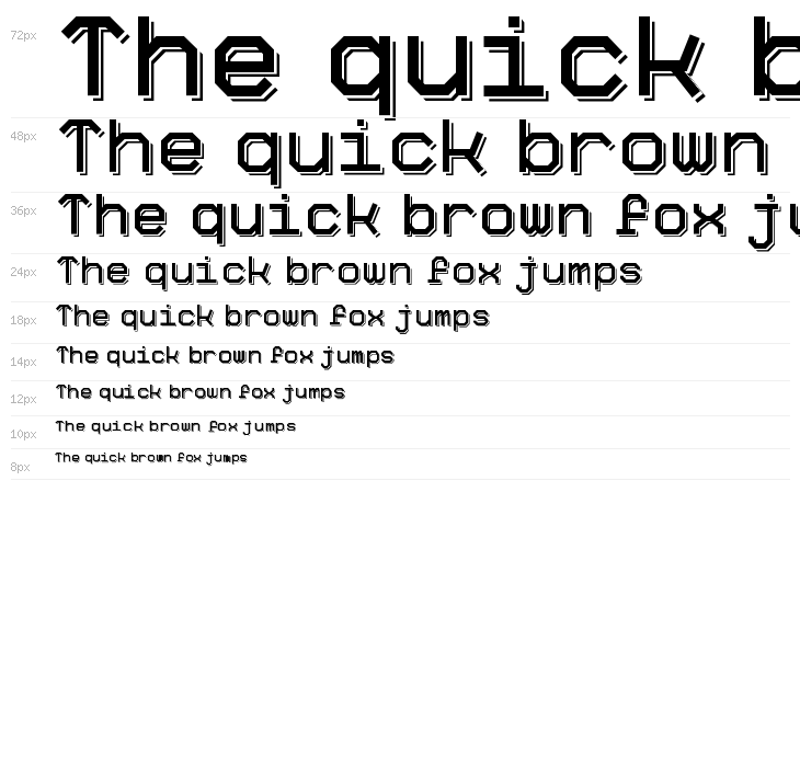 Big Pixel Shadowed Demo Waterfall