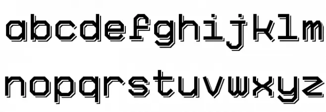 Big Pixel Shadowed Demo Font Litere mici