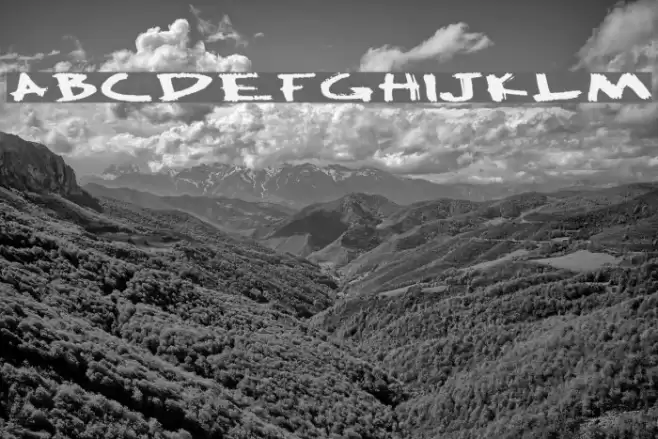 Big Plain Font examples