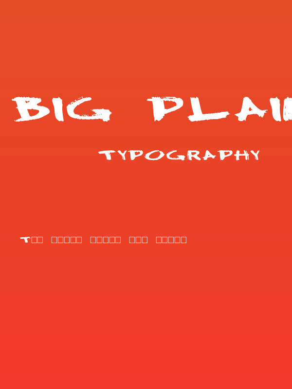 Big Plain Poster