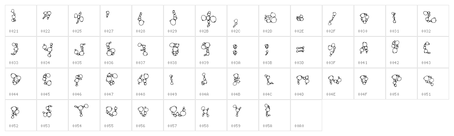 Big Popcorn Time Regular Character Map