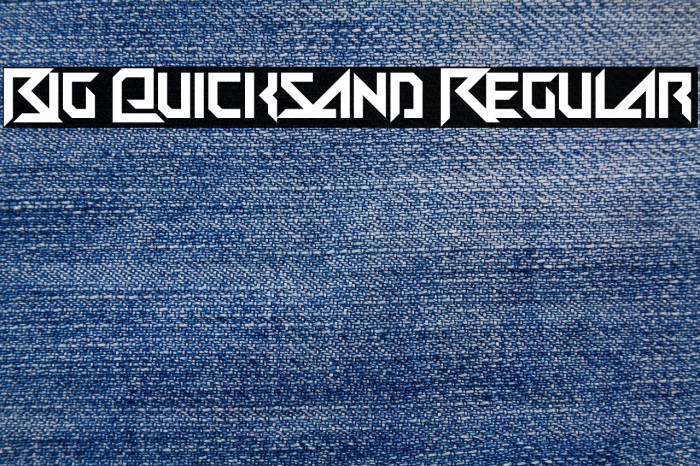 Big Quicksand Regular Font examples