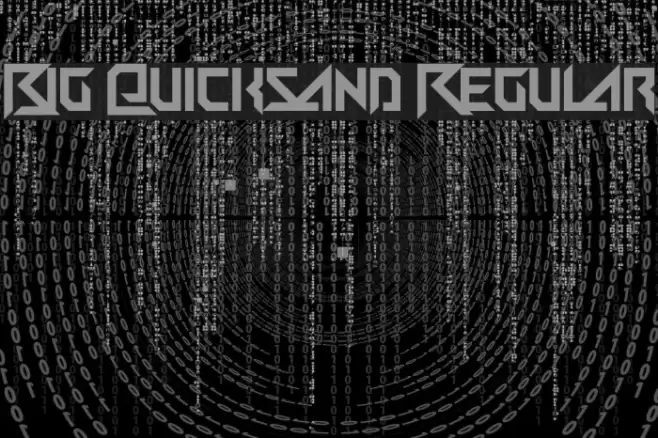 Big Quicksand Regular Font examples