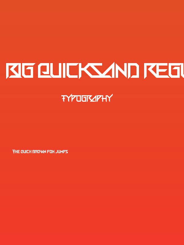 Big Quicksand Regular Poster