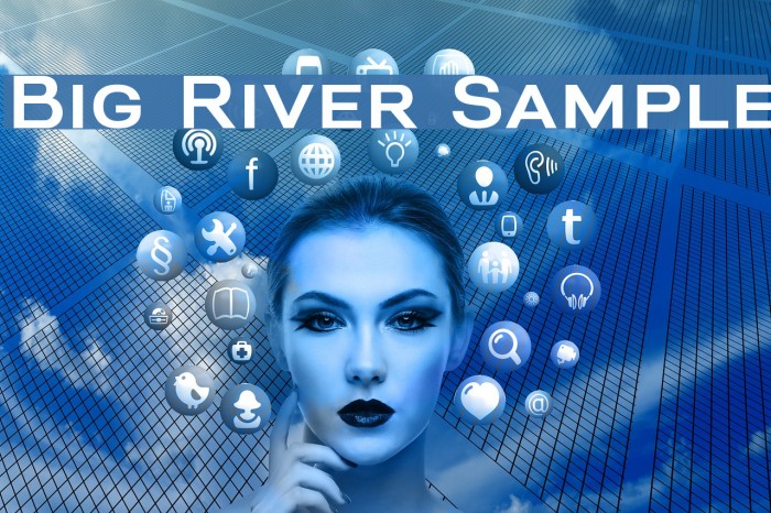 Big River Sample Font examples