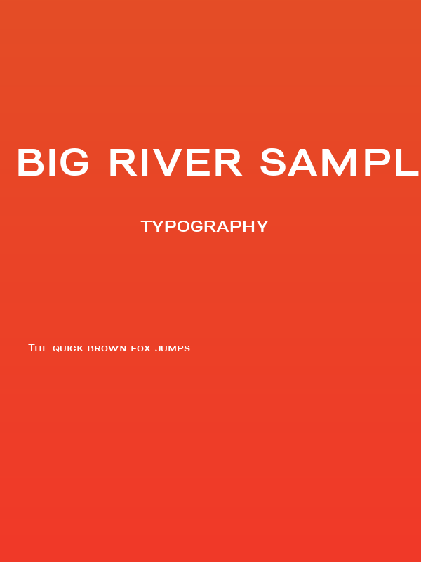Big River Sample Poster