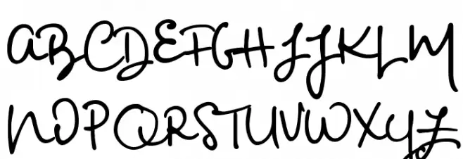 Big River Script Sample Caratteri MAIUSCOLE