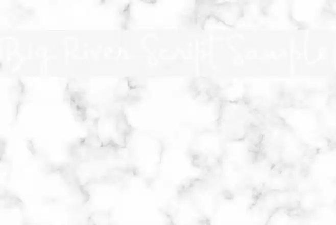 Big River Script Sample Font examples
