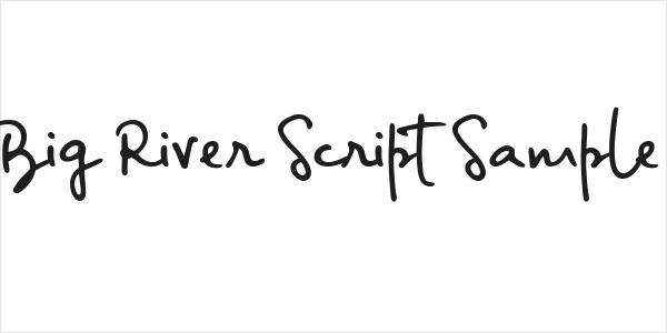 Big River Script Sample Logo