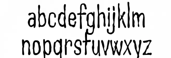 Big Ruckus AOE Schriftart Kleinbuchstaben