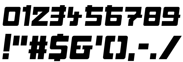 Big Samurai Font OTHER CHARS