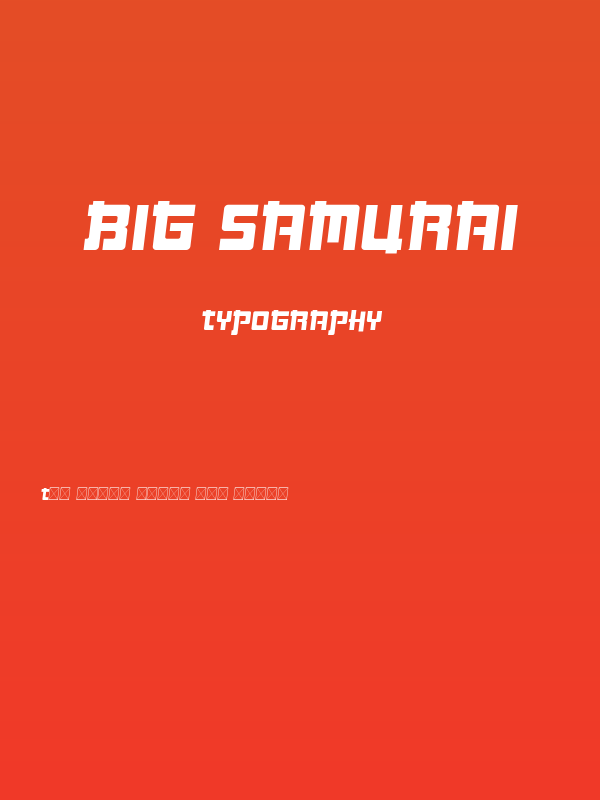 Big Samurai Poster