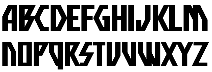 Big Scream Straight Font LOWERCASE