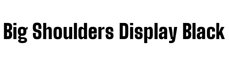 Big Shoulders Display Black  لخطوط تنزيل