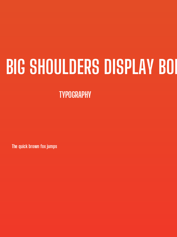 Big Shoulders Display Bold Poster